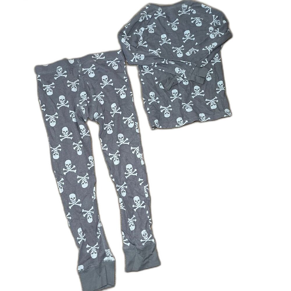 Two Piece Skull Cross bone Child 7/8 Sleepwear Costume Halloween Holiday